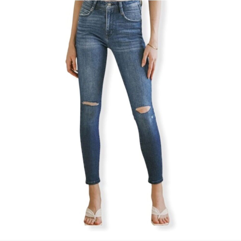 KanCan Jeans Size 9/28 Ultra High Rise Skinny Jeans Blue Andrea